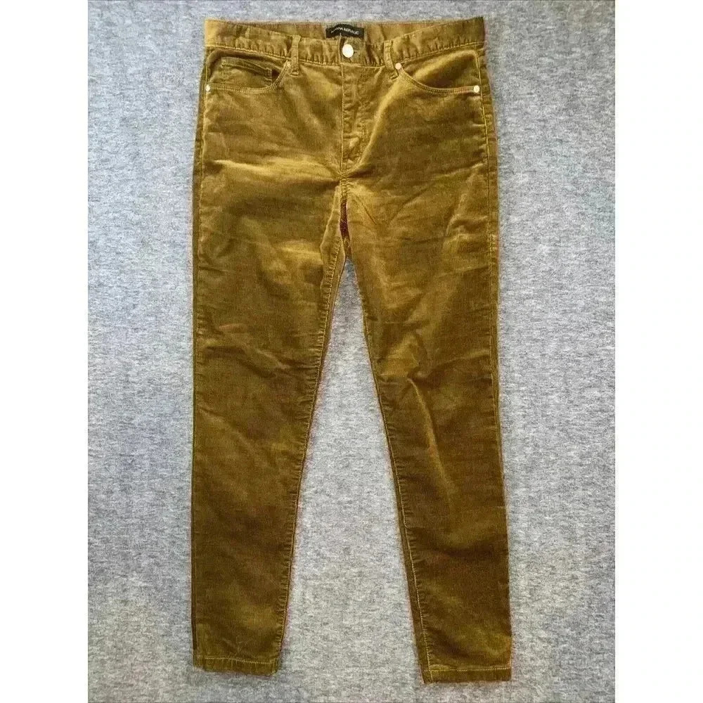 Banana Republic Womens Brown Mid-Rise Skinny Corduroy Pants Size 30x27 - Picture 1 of 9